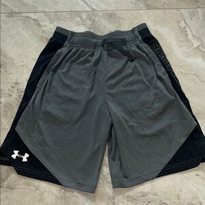 Under Armour Boys Gray and Black Shorts